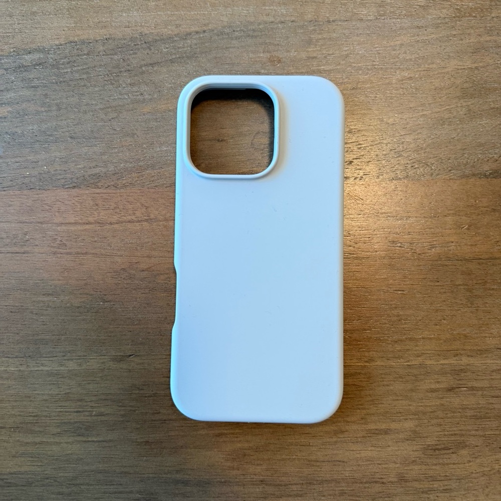 iPhone 16 Pro Silicone Phone Case in Stone color